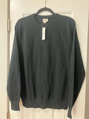 J. Crew Men's Black Crewneck Sweater